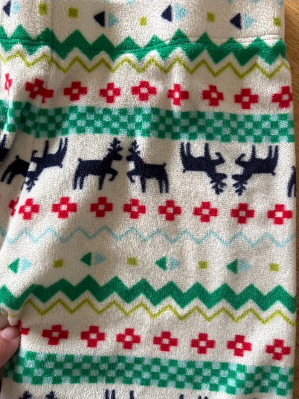 Cat & Jack White, Green, Red and Black Reindeer Pajama Set